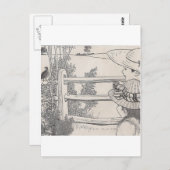 Kwartels op een spoor briefkaart (Voorkant / Achterkant)