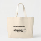 "Kwartels zijn vreemde canvas tassen" Grote Tote Bag (Voorkant)