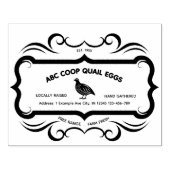 kwartelstempel rubberstempel (Afrduk)