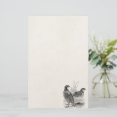  kwartelvogels - Persoonlijke roofvogels Briefpapier (Staand voorkant)