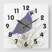 kwartelwandklok vierkante klok (Voorkant)