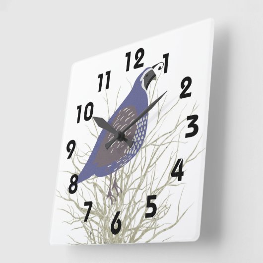 kwartelwandklok vierkante klok (Hoek)