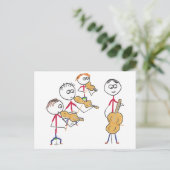 Kwartet 2 briefkaart (Staand voorkant)