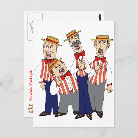 Kwartet Briefkaart (Voorkant / Achterkant)