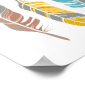 Kwartet met vier vingers Afdrukwanddecor Poster (Hoek)