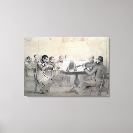 Kwartet van de Composer Count A.F. Lvov, 1840 Canvas Afdruk (Voorkant)