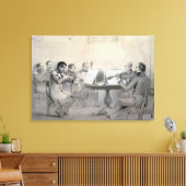 Kwartet van de Composer Count A.F. Lvov, 1840 Canvas Afdruk (Insitu (Woonkamer))