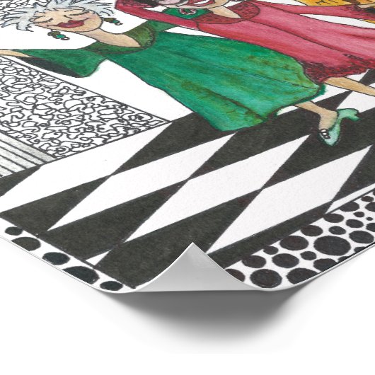 Kwartet van het Uitvoerende Gals in al hun Glory Poster (Hoek)