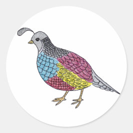 kwartier ronde sticker