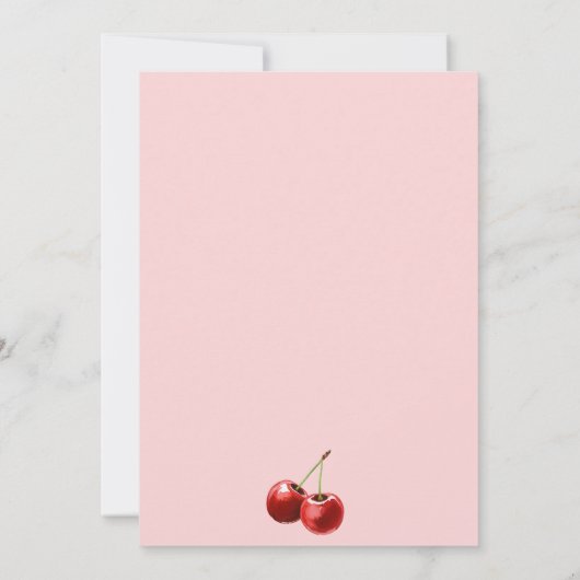 Kwartierlevencrisis Cherry Martini 25e verjaardag Kaart (Achterkant)