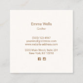 Kwartnaaimachine Contactkaartje (Achterkant)