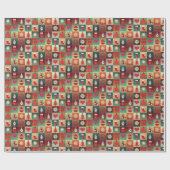 Kwartpatroonpapier voor kerstmis cadeaupapier (Vlak)