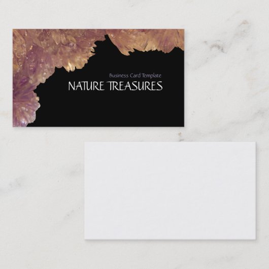 Kwarts Amethyst Crystals Visitekaartje (Voorkant / Achterkant)