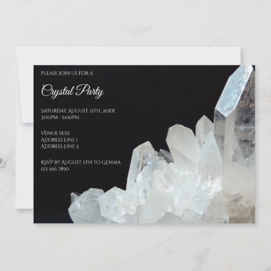  kwarts Crystal Kaart (Achterkant)