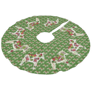 Kwarts kerstboomrok imitatie linnen kerstboom kleed