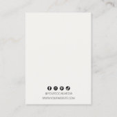 Kwarts kristal minimalistische elegante sieraden d visitekaartje (Achterkant)