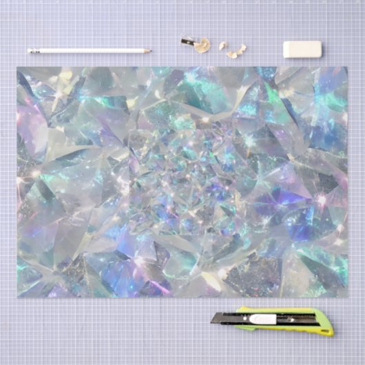 Kwarts kristal Sparkly Patroon Tissuepapier (Craft)