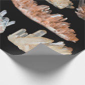 Kwarts kristallen gemstone rocstone geology afbeel cadeaupapier (Hoek)