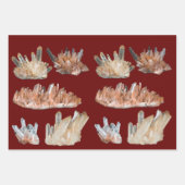 Kwarts kristallen gemstone rocstone geology afbeel inpakpapier vel (Voorkant 3)