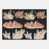 Kwarts kristallen gemstone rocstone geology afbeel inpakpapier vel (Voorkant)