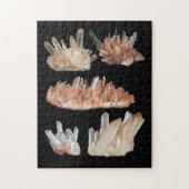 Kwarts kristallen gemstone rocstone geology afbeel legpuzzel (Verticaal)