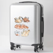 Kwarts kristallen gemstone rocstone geology afbeel sticker (Koffer)