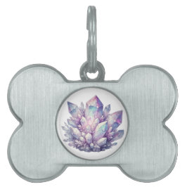 kwartscluster van pastel huisdieren naamplaatje