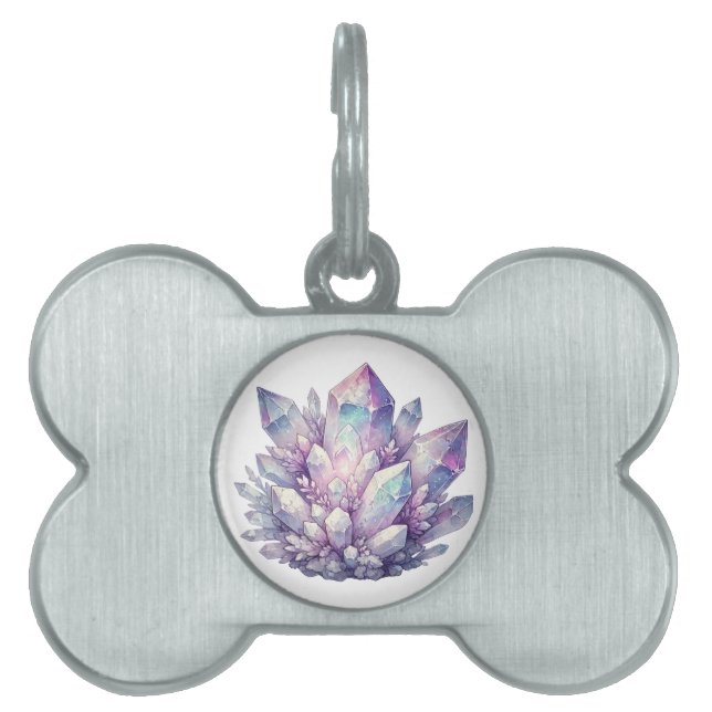 kwartscluster van pastel huisdieren naamplaatje (voorkant)