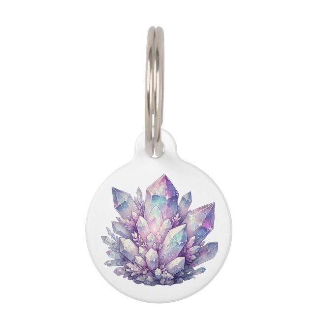 kwartscluster van pastel huisdierpenning (Voorkant)