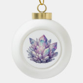 kwartscluster van pastel keramische bal ornament (Voorkant)