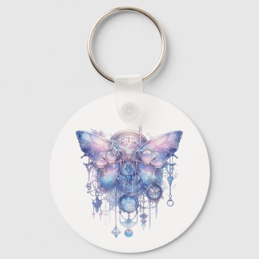 kwartscluster van pastel sleutelhanger (Achterkant)