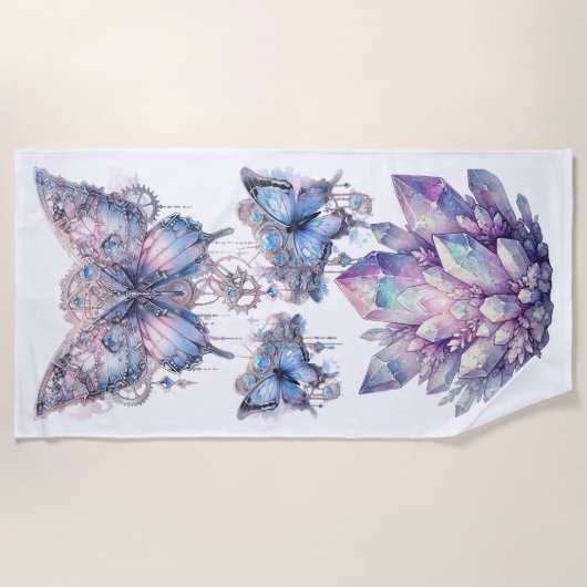 kwartscluster van pastel strandlaken (Voorkant)