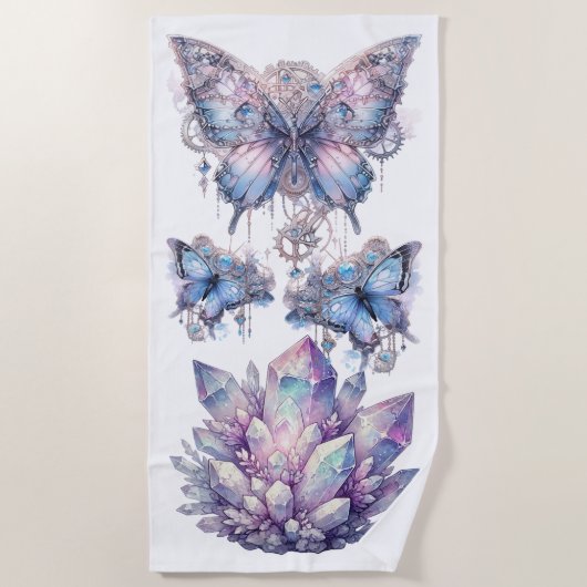 kwartscluster van pastel strandlaken (Voorkant)