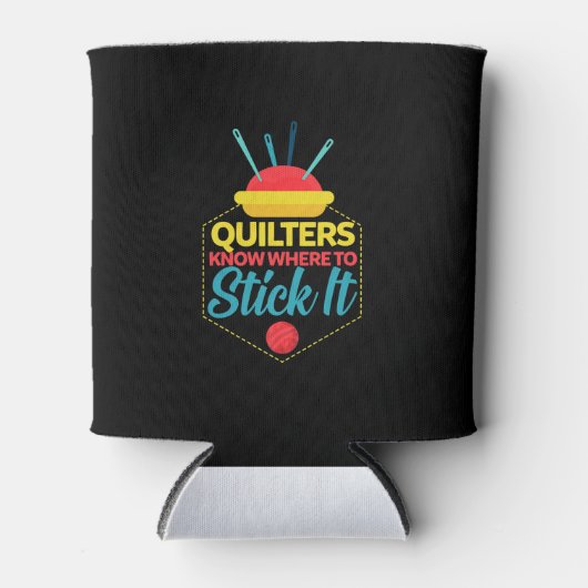 Kwartsen weten waar het grappige naaiwerk zit blikjeskoeler (Voorkant)