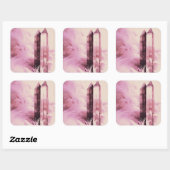 Kwartspunten Vierkante Sticker (Vel)