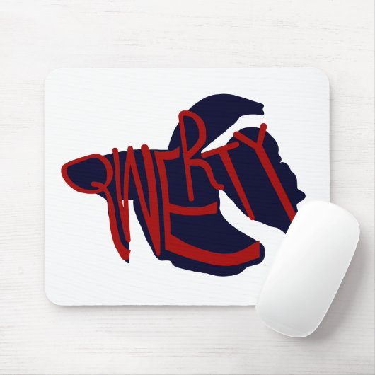 kwartvisstencil muismat (Met muis)