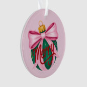Kwaststreek Ornament Preppy Kerstmis Coquette Kers (voorkant)