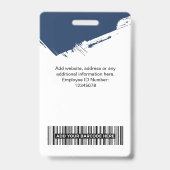 Kwaststreek Personeelsfoto, Streepjescode, Logo, N Badge (Achterkant)