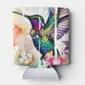 Kwaststreek Vogel Kunst Blikjeskoeler (Achterkant)