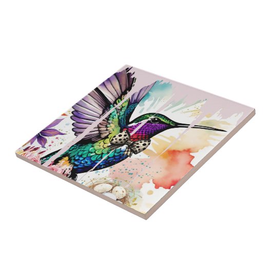 Kwaststreek Vogel Kunst Tegeltje (Zijkant)