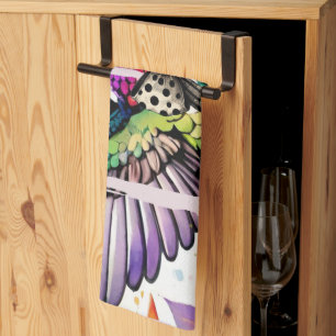 Kwaststreek Vogel Kunst Theedoek