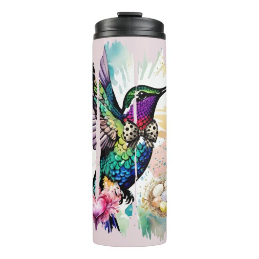 Kwaststreek Vogel Kunst Thermosbeker (Voorkant)