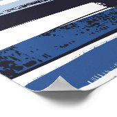 Kwaststreep Strepen Abstractie Poster (Hoek)