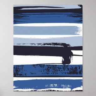 Kwaststreep Strepen Abstractie Poster
