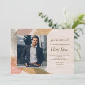 Kwaststreken Foto Verjaardagsfeest Uitnodiging (Staand voorkant)