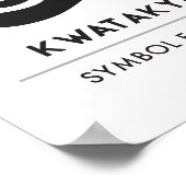 KWATAKYE ATIKO-symbool van Brakheid en Zwelijkheid Poster (Hoek)