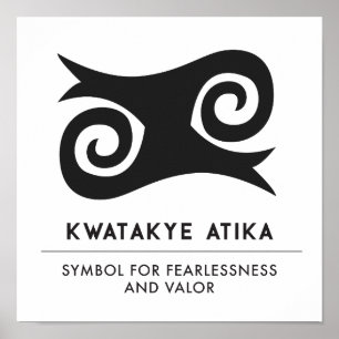 KWATAKYE ATIKO-symbool van Brakheid en Zwelijkheid Poster