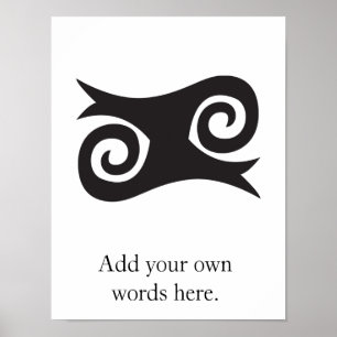 KWATAKYE ATIKO-symbool van Brakheid en Zwelijkheid Poster