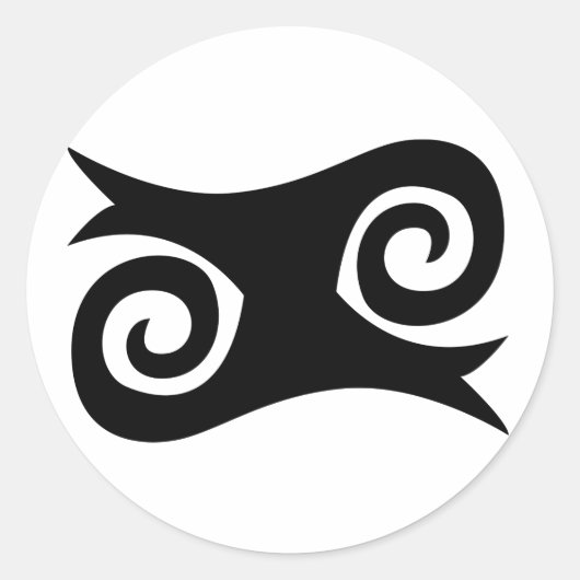 KWATAKYE ATIKO-symbool van Brakheid en Zwelijkheid Ronde Sticker (Voorkant)
