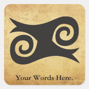 KWATAKYE ATIKO-symbool van Brakheid en Zwelijkheid Vierkante Sticker